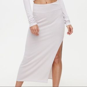 Wilfred free salt & pepper maxi skirt